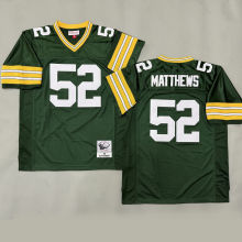MATTHEWS #52 Men's Green Bay Packers Retro NFL Jersey 包装工