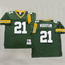 WOODSON #21 Men's Green Bay Packers Retro NFL Jersey 包装工