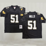 MILLS #51 Men's New Orleans Saints Retro NFL Jersey 圣徒