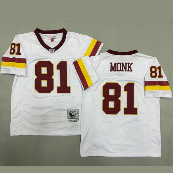MONK #81 Men's Washington Commanders Retro NFL Jersey 指挥官
