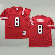 YOUNG #8 Men's San Francisco 49ers Retro NFL Jersey 49人