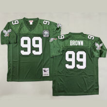 BROWN #99 Men's Philadelphia Eagles Retro NFL Jersey 老鹰