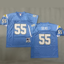 SEAU #55 Men's Los Angeles Chargers Retro NFL Jersey 闪电