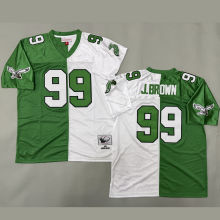 J. BROWN #99 Men's Philadelphia Eagles Retro NFL Jersey 老鹰