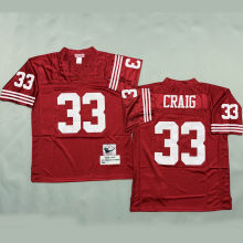 CRAIG #33 Men's San Francisco 49ers Retro NFL Jersey 49人