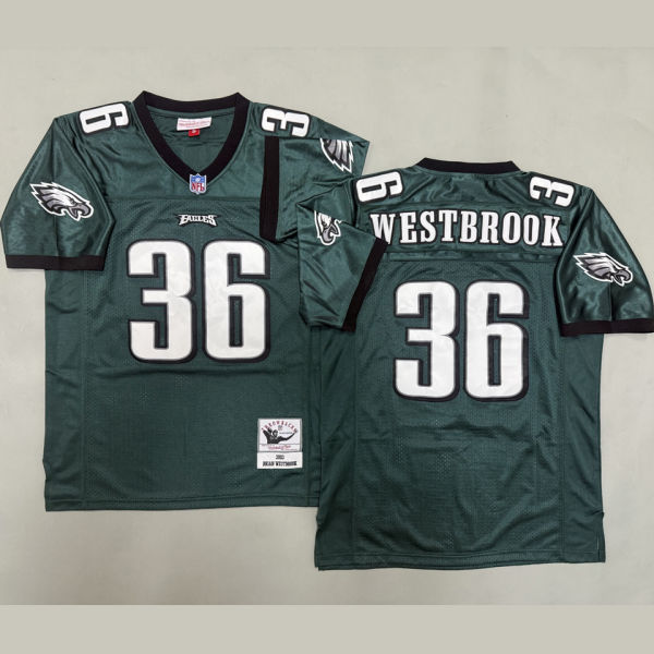 WESTBROOK #36 Men's Philadelphia Eagles Retro NFL Jersey 老鹰