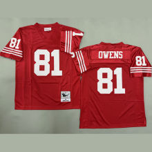OWENS #81 Men's San Francisco 49ers Retro NFL Jersey 49人