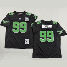 BROWN #99 Men's Philadelphia Eagles Retro NFL Jersey 老鹰