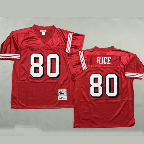 RICE #80 Men's San Francisco 49ers Retro NFL Jersey 49人
