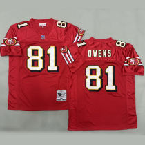 OWENS #81 Men's San Francisco 49ers Retro NFL Jersey 49人