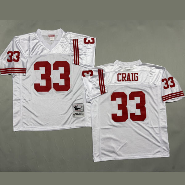 CRAIG #33 Men's San Francisco 49ers Retro NFL Jersey 49人