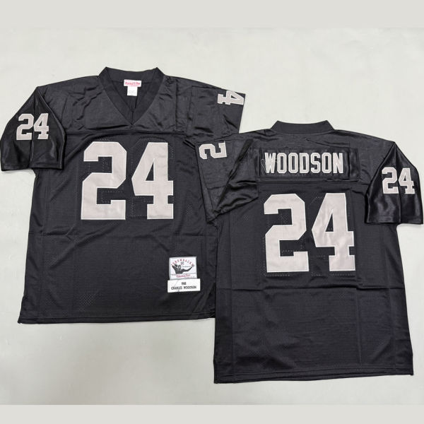 WOODSON #24 Men's Las Vegas Raiders Retro NFL Jersey 突袭者