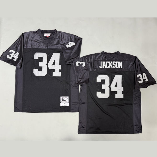 JACKSON #34 Men's Las Vegas Raiders Retro NFL Jersey 突袭者