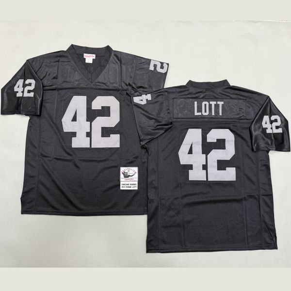 LOTT #42 Men's Las Vegas Raiders Retro NFL Jersey 突袭者