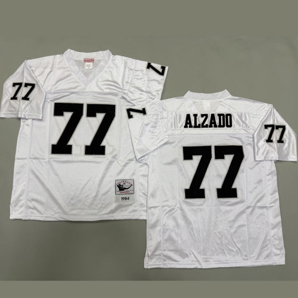 ALZADO #77 Men's Las Vegas Raiders Retro NFL Jersey 突袭者