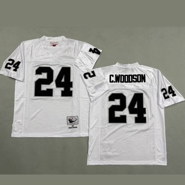 WOODSON #24 Men's Las Vegas Raiders Retro NFL Jersey 突袭者