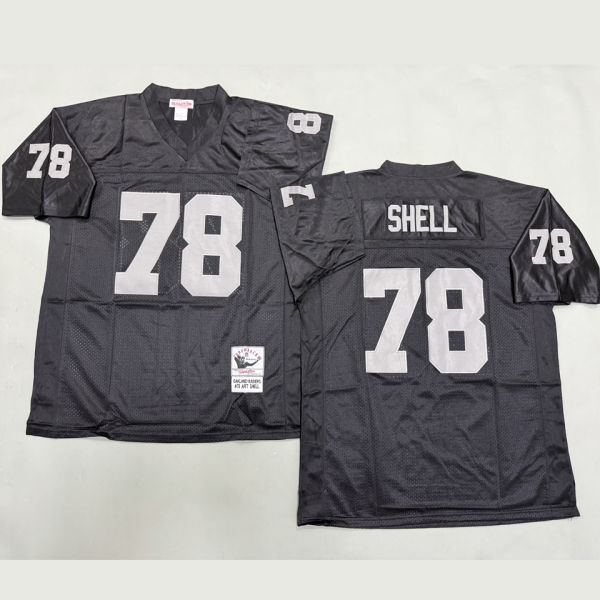 SHELL #78 Men's Las Vegas Raiders Retro NFL Jersey 突袭者