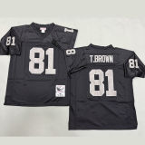 T.BROWN #81 Men's Las Vegas Raiders Retro NFL Jersey 突袭者