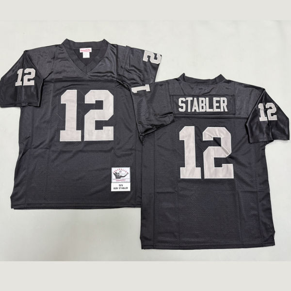 STABLER #12 Men's Las Vegas Raiders Retro NFL Jersey 突袭者
