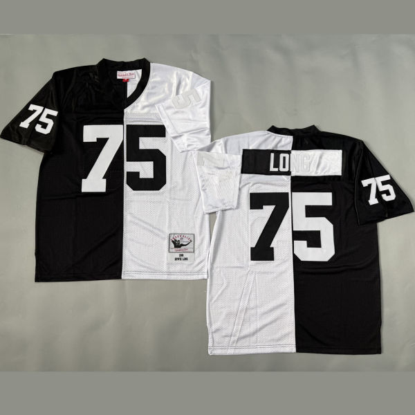 LONG #75 Men's Las Vegas Raiders Retro NFL Jersey 突袭者
