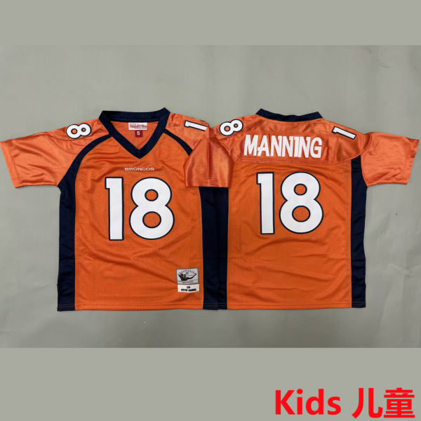 MANNING #18 Denver Broncos Retro Kids NFL Jersey 野马