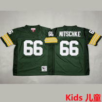 NITSCHKE #66 Green Bay Packers Retro Kids NFL Jersey 包装工