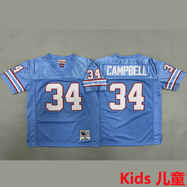 CAMPBELL #34 Tennessee Titans Retro Kids NFL Jersey 泰坦
