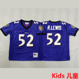 R.LEWIS #52 Baltimore Ravens Retro Kids NFL Jersey 乌鸦