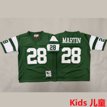 MARTIN #28 New York Jets Retro Kids NFL Jersey 喷气机