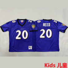 REED #20 Baltimore Ravens Retro Kids NFL Jersey 乌鸦
