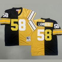 LAMBERT #58 Men's Pittsburgh Steelers Retro NFL Jersey 钢人