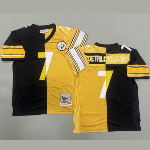 ROETHLISBERGER #7 Men's Pittsburgh Steelers Retro NFL Jersey 钢人