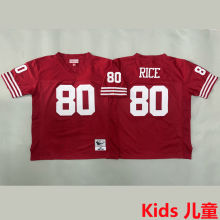 RICE #80 San Francisco 49ers Retro Kids NFL Jersey 49人