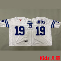 UNITAS #19 Indianapolis Colts Retro Kids NFL Jersey 小马