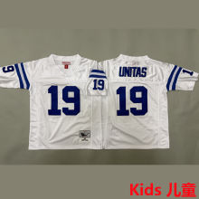 UNITAS #19 Indianapolis Colts Retro Kids NFL Jersey 小马