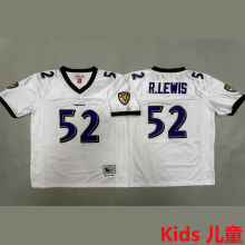 R.LEWIS #52 Baltimore Ravens Retro Kids NFL Jersey 乌鸦
