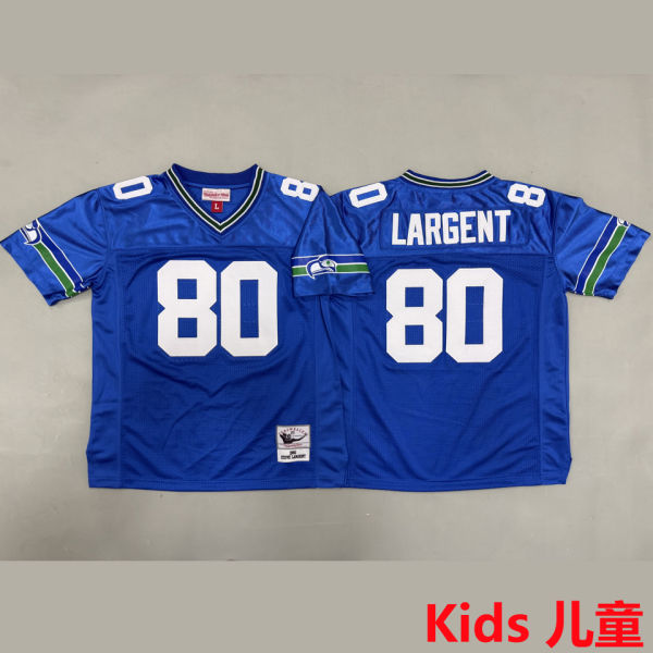 LARGENT #80 Seattle Seahawks Retro Kids NFL Jersey 海鹰