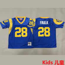 FAULK #28 Los Angeles Rams Retro Kids NFL Jersey 公羊