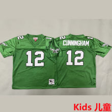 CUNNINGHAM #12 Philadelphia Eagles Retro Kids NFL Jersey 老鹰