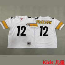 BRADSHAW #12 Pittsburgh Steelers Retro Kids NFL Jersey 钢人
