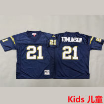 TOMLINSON #21 Los Angeles Chargers Retro Kids NFL Jersey 闪电