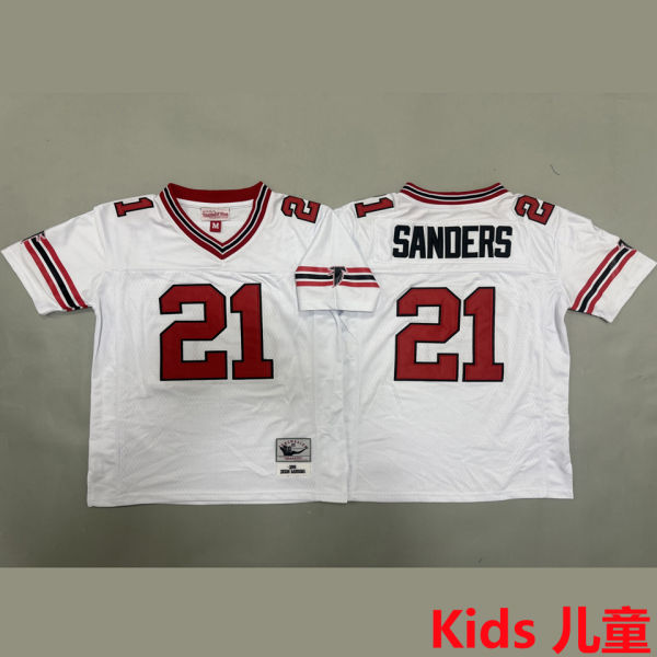 SANDERS #21 Atlanta Falcons Retro Kids NFL Jersey 猎鹰