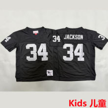 JACKSON #34 Las Vegas Raiders Retro Kids NFL Jersey 突袭者