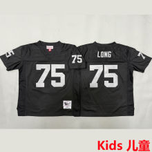 LONG #75 Las Vegas Raiders Retro Kids NFL Jersey 突袭者