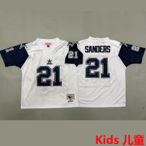 SANDERS #21 Dallas Cowboys Retro Kids NFL Jersey 牛仔