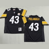 POLAMALU #43 Men's Pittsburgh Steelers Retro NFL Jersey 钢人