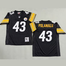POLAMALU #43 Men's Pittsburgh Steelers Retro NFL Jersey 钢人