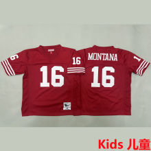 MONTANA #16 San Francisco 49ers Retro Kids NFL Jersey 49人