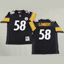 LAMBERT #58 Men's Pittsburgh Steelers Retro NFL Jersey 钢人