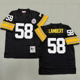 LAMBERT #58 Men's Pittsburgh Steelers Retro NFL Jersey 钢人
